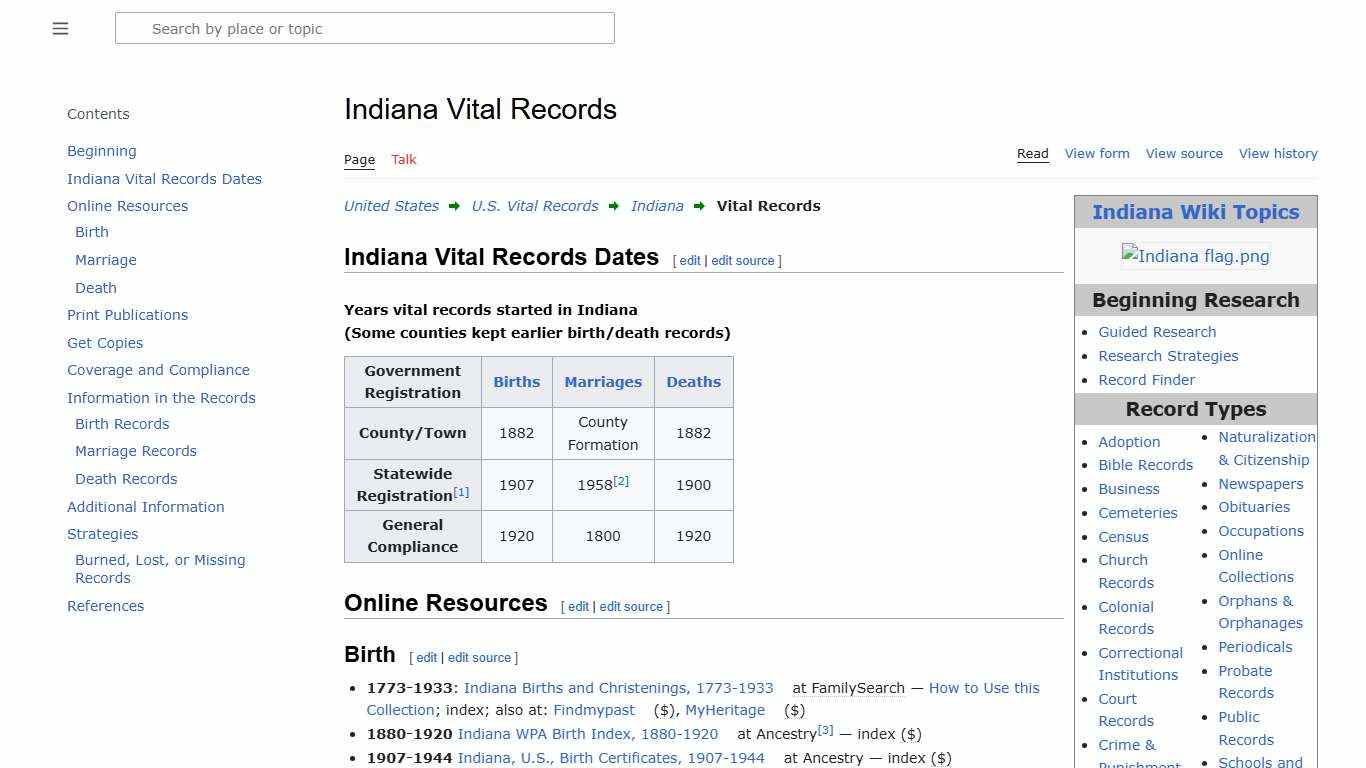 Indiana Vital Records • FamilySearch