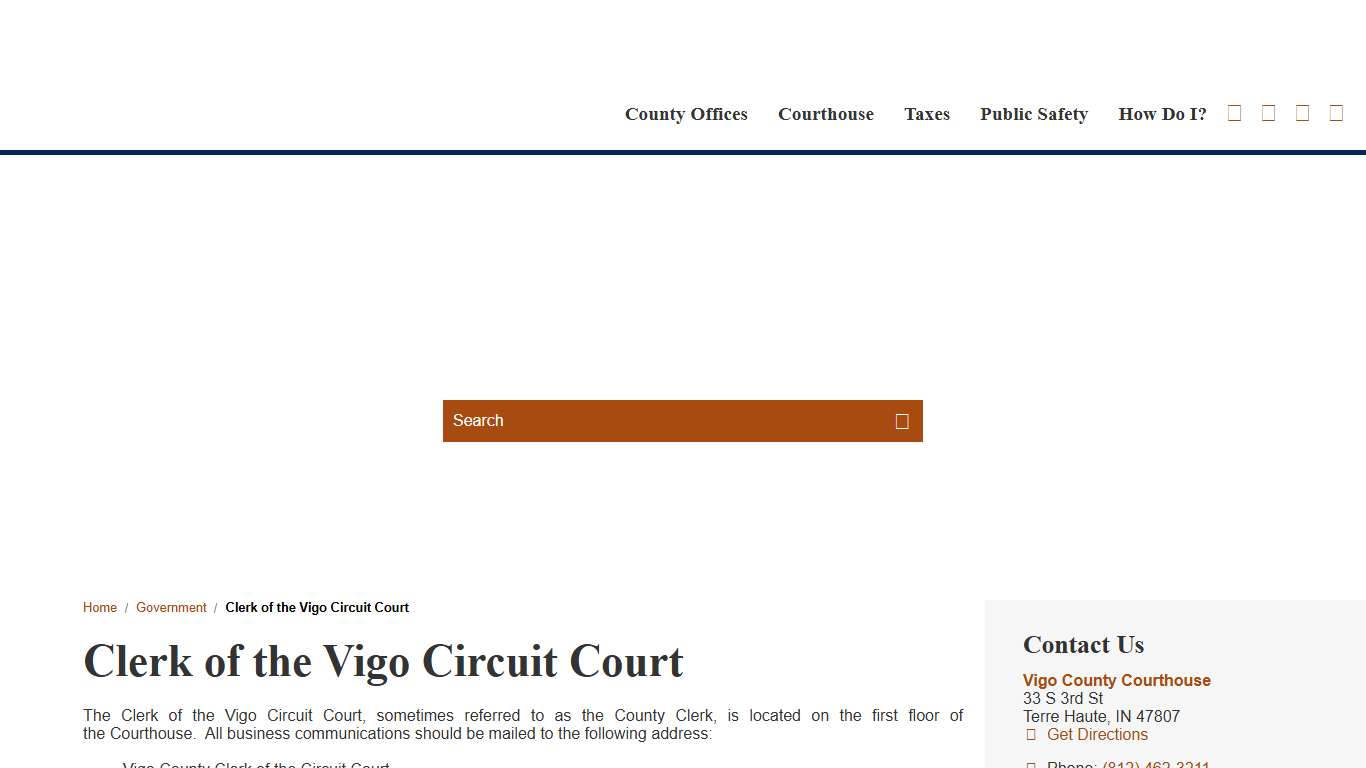Clerk of the Vigo Circuit Court / Vigo County, Indiana